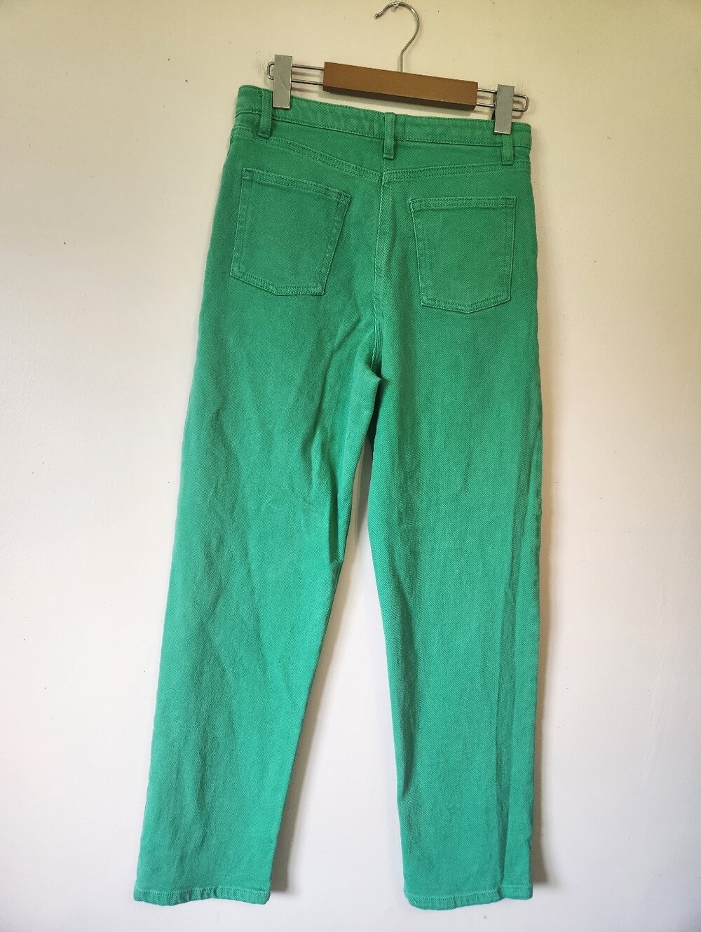 Aritzia Wilfred Free Melina Twill Pant GD Alien Green High Rise Straight Size 4 - Picture 2 of 5